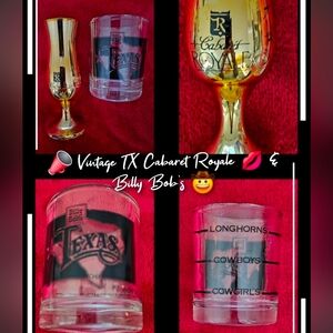 📣Vintage TX🤩 Billy Bob's 90s & Y2K Cabaret Royale💋 Shot Glasse Set of  2️⃣